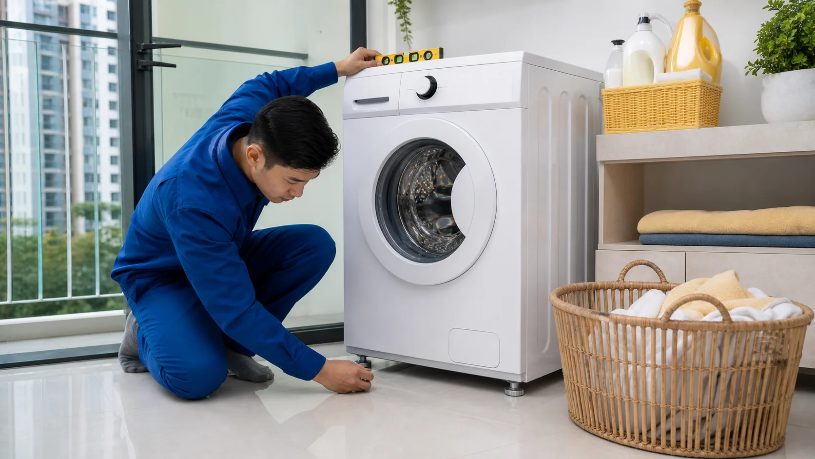 Máy giặt rung lắc mạnh: nguyên nhân và cách xử lý an toàn